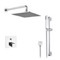 Chrome Thermostatic Shower System with 8
